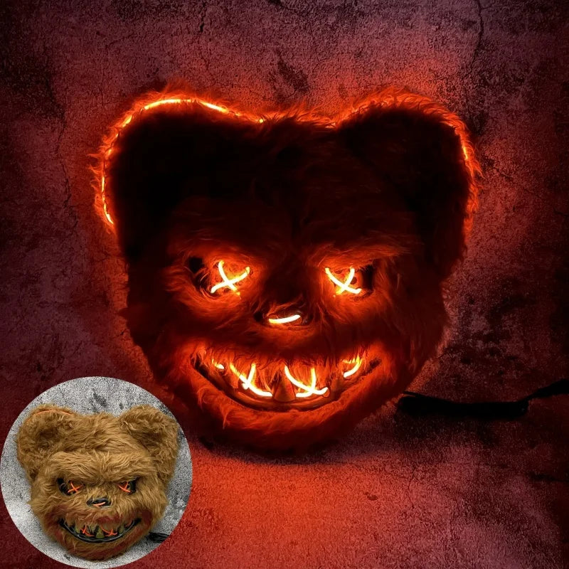 LED Light Halloween Glow Mask - Battery Powered